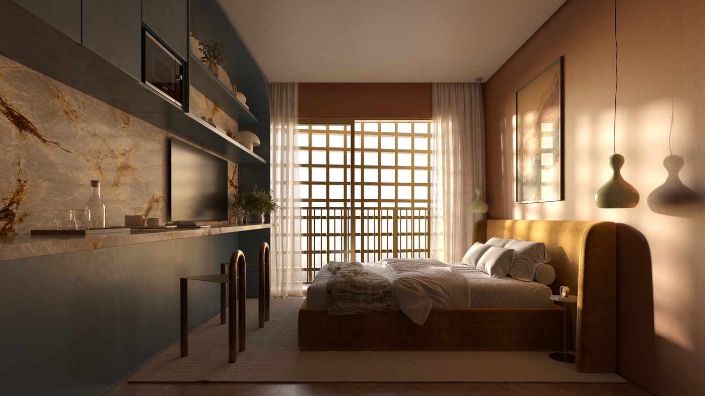 Loft Gold View do AWA, com sacada